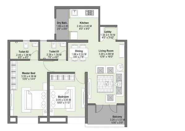 Kohinoor Kaleido Floor Plan
