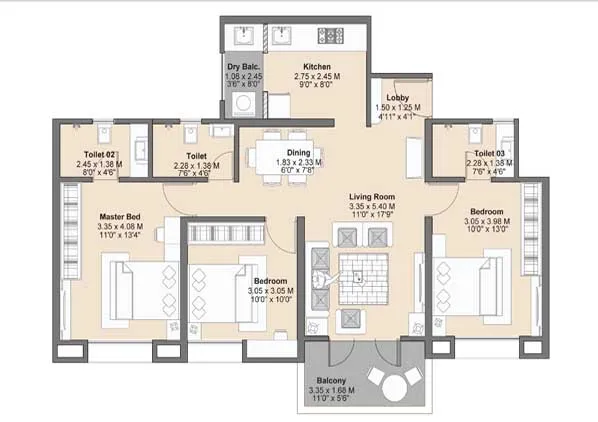 Kohinoor Kaleido Floor Plan